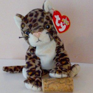 Ty Sneaky Leopard Beanie Babies Vintage Collectible Plush